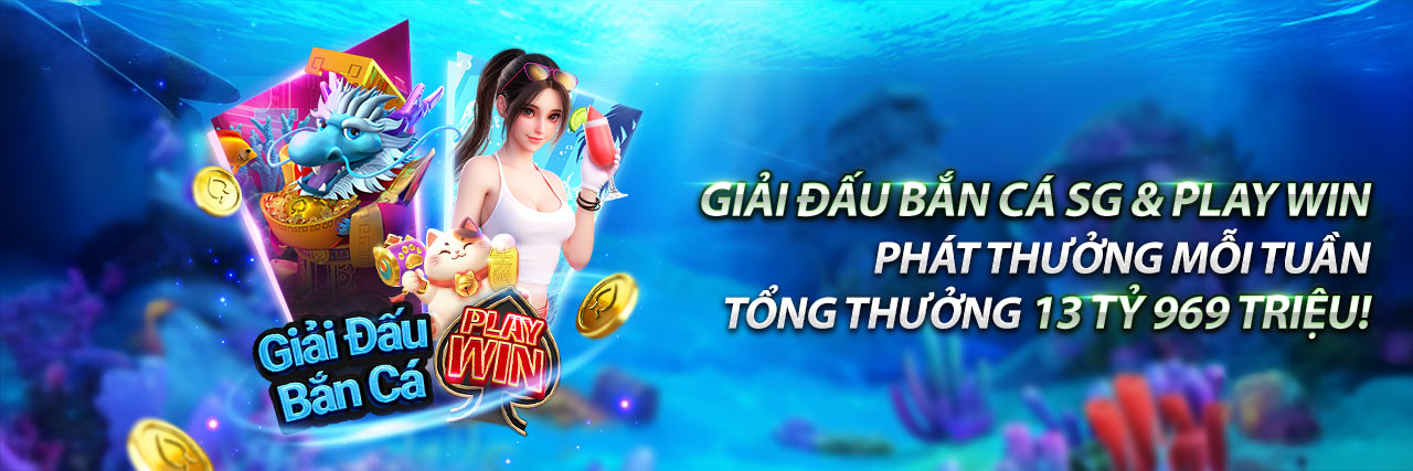 Hình ảnh các trò chơi slot với đồ họa rực rỡ và game bắn cá sống động, thu hút người chơi.